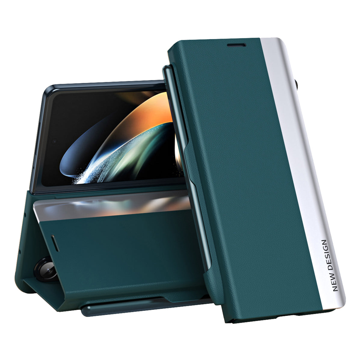 For Samsung Galaxy Z Fold5 5G Shockproof Case PU Leather PC Phone Cover with Pencil For Samsung Galaxy Z Fold5 5G Shockproof Case PU Leather PC Phone Cover with Pencil